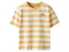 Name It t-shirt buff yellow with stripes  